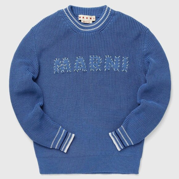 AUTH MARNI SWEATER Men Pullover Jumper Size 46 Blue MSRP $1,071 - Picture 1 of 16